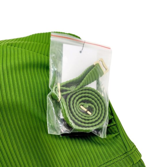 Green Plus Size 2X Strapless One-Piece Swimsuit W/Detachable Straps Gold Accent - Picture 8 of 8